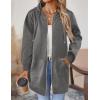 Zeagoo Women’s Zip Up Hoodies Long Tunic Sweatshirts Oversized Fleece Casual Long Sleeve 2024 Fall Hoodie Jacket Coat(Dark Grey)