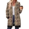 Zeagoo Women’s Zip Up Hoodies Long Tunic Sweatshirts Oversized Fleece Casual Long Sleeve 2024 Fall Hoodie Jacket Coat(Leopard Print)
