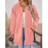 Zeagoo Women’s Zip Up Hoodies Long Tunic Sweatshirts Oversized Fleece Casual Long Sleeve 2024 Fall Hoodie Jacket Coat(Pink)