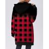 Zeagoo Women’s Zip Up Hoodies Long Tunic Sweatshirts Oversized Fleece Casual Long Sleeve 2024 Fall Hoodie Jacket Coat(Plaid-print)
