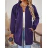 Zeagoo Women’s Zip Up Hoodies Long Tunic Sweatshirts Oversized Fleece Casual Long Sleeve 2024 Fall Hoodie Jacket Coat(Purple)