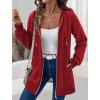 Zeagoo Women’s Zip Up Hoodies Long Tunic Sweatshirts Oversized Fleece Casual Long Sleeve 2024 Fall Hoodie Jacket Coat(Red)