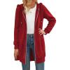 Zeagoo Women’s Zip Up Hoodies Long Tunic Sweatshirts Oversized Fleece Casual Long Sleeve 2024 Fall Hoodie Jacket Coat(Red)