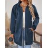 Zeagoo Women’s Zip Up Hoodies Long Tunic Sweatshirts Oversized Fleece Casual Long Sleeve 2024 Fall Hoodie Jacket Coat(Royal Blue)