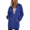 Zeagoo Women’s Zip Up Hoodies Long Tunic Sweatshirts Oversized Fleece Casual Long Sleeve 2024 Fall Hoodie Jacket Coat(Violet)