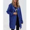Zeagoo Women’s Zip Up Hoodies Long Tunic Sweatshirts Oversized Fleece Casual Long Sleeve 2024 Fall Hoodie Jacket Coat(Violet)