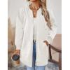 Zeagoo Women’s Zip Up Hoodies Long Tunic Sweatshirts Oversized Fleece Casual Long Sleeve 2024 Fall Hoodie Jacket Coat(White)