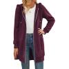 Zeagoo Women’s Zip Up Hoodies Long Tunic Sweatshirts Oversized Fleece Casual Long Sleeve 2024 Fall Hoodie Jacket Coat(Wine Red)