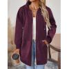 Zeagoo Women’s Zip Up Hoodies Long Tunic Sweatshirts Oversized Fleece Casual Long Sleeve 2024 Fall Hoodie Jacket Coat(Wine Red)
