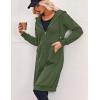 Zeagoo Women’s Zip Up Hoodies Oversized Fleece Long Tunic Sweatshirts Casual Long Sleeve 2026 Fall Hoodie Jacket Coat(Army Green)