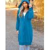 Zeagoo Women’s Zip Up Hoodies Oversized Fleece Long Tunic Sweatshirts Casual Long Sleeve 2026 Fall Hoodie Jacket Coat(Blue)