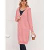 Zeagoo Women’s Zip Up Hoodies Oversized Fleece Long Tunic Sweatshirts Casual Long Sleeve 2026 Fall Hoodie Jacket Coat(Dark Pink)