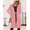 Zeagoo Women’s Zip Up Hoodies Oversized Fleece Long Tunic Sweatshirts Casual Long Sleeve 2026 Fall Hoodie Jacket Coat(Dark Pink)
