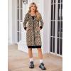 Zeagoo Women’s Zip Up Hoodies Oversized Fleece Long Tunic Sweatshirts Casual Long Sleeve 2026 Fall Hoodie Jacket Coat(Leopard Print)