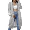 Zeagoo Women’s Zip Up Hoodies Oversized Fleece Long Tunic Sweatshirts Casual Long Sleeve 2026 Fall Hoodie Jacket Coat(Light Grey)