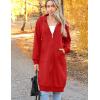 Zeagoo Women’s Zip Up Hoodies Oversized Fleece Long Tunic Sweatshirts Casual Long Sleeve 2026 Fall Hoodie Jacket Coat(Red)