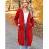 Zeagoo Women’s Zip Up Hoodies Oversized Fleece Long Tunic Sweatshirts Casual Long Sleeve 2026 Fall Hoodie Jacket Coat(Red)