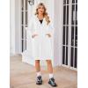 Zeagoo Women’s Zip Up Hoodies Oversized Fleece Long Tunic Sweatshirts Casual Long Sleeve 2026 Fall Hoodie Jacket Coat(White)