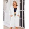Zeagoo Women’s Zip Up Hoodies Oversized Fleece Long Tunic Sweatshirts Casual Long Sleeve 2026 Fall Hoodie Jacket Coat(White)