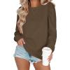 Zeagoo Christmas Long Sleeve Shirts for Women Winter 2025 Ladies Tops and Blouses Casual Fashion Clothing(Khaki)