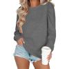 Zeagoo Christmas Long Sleeve Shirts for Women Winter 2025 Ladies Tops and Blouses Casual Fashion Clothing(Light Grey)