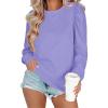 Zeagoo Christmas Long Sleeve Shirts for Women Winter 2025 Ladies Tops and Blouses Casual Fashion Clothing(Purple)