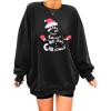 Zeagoo Christmas Sweatshirt for Women Crewneck Christmas Tree Long Sleeve Shirt Xmas Holiday Party Pullover Sweater Tops(Black-snowman)