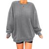 Zeagoo Christmas Sweatshirt for Women Crewneck Christmas Tree Long Sleeve Shirt Xmas Holiday Party Pullover Sweater Tops(Grey)