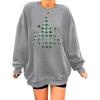 Zeagoo Christmas Sweatshirt for Women Crewneck Christmas Tree Long Sleeve Shirt Xmas Holiday Party Pullover Sweater Tops(Grey-christmas Tree)