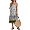 Zeagoo Dresses for Women 2026 Casual Summer Midi Sleeveless Dress A Line Crewneck Beach Vacation Tank Sundresses with Pockets(Bohemian-pa26)