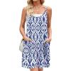 Blue White Printed