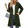 Zeagoo Women’s Fall Jacket 2025 Zip Up Hoodies Long Sleeve Long Tunic Sweatshirts Oversized Fleece Casual Coat with Pocket(A_fleece Fabric_army Green)