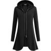 Zeagoo Women’s Fall Jacket 2025 Zip Up Hoodies Long Sleeve Long Tunic Sweatshirts Oversized Fleece Casual Coat with Pocket(A_fleece Fabric_black)