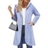 Zeagoo Women’s Fall Jacket 2025 Zip Up Hoodies Long Sleeve Long Tunic Sweatshirts Oversized Fleece Casual Coat with Pocket(A_fleece Fabric_light Gray)