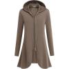 Zeagoo Women’s Fall Jacket 2025 Zip Up Hoodies Long Sleeve Long Tunic Sweatshirts Oversized Fleece Casual Coat with Pocket(Coffeegrey)