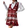 Zeagoo Womens Sweater Vest Dress Pattern Knitted Pullovers Sweaters V Neck Tank Sweater Dress with Pockets(Xmas Reindeer)