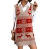 Zeagoo Womens Tank Sweater Dress Sweater Vest Knitted Pullovers Sweaters 2025(Christmas)