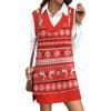 Zeagoo Womens Tank Sweater Dress Sweater Vest Knitted Pullovers Sweaters 2025(Christmas Red)