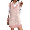 Zeagoo Womens Tank Sweater Dress Sweater Vest Knitted Pullovers Sweaters 2025(Pink Love)