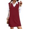 Zeagoo Womens Tank Sweater Dress Sweater Vest Knitted Pullovers Sweaters 2025(Wine Red)
