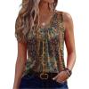 Zeagoo Womens Tank Tops Summer Sleeveless Loose Fit Tops V Neck Pleated Shirts Basic Tees Dressy Casual Trendy Clothes