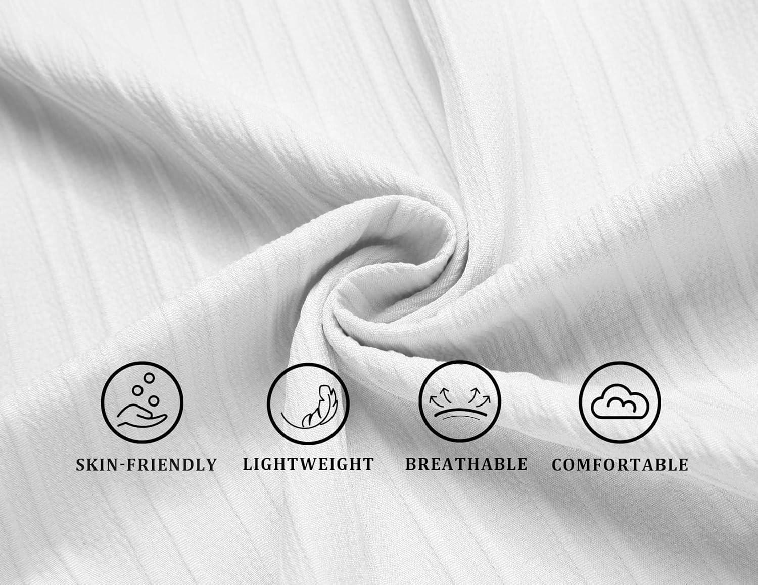 imageZeagoo Camisole Tops for Women VNeck Spaghetti Strap Tank Top Long Sexy Flowy Summer Textured Sleeveless TopsWhite