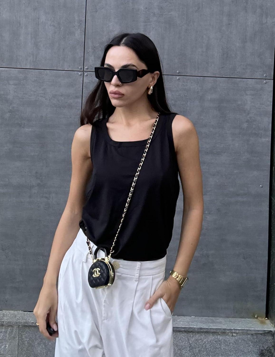 imageZeagoo Tank Top for Women Summer Loose Fit Casual Flowy Sleeveless Tops Trendy Scoop Neck Basic Shirts Tee 2026Black