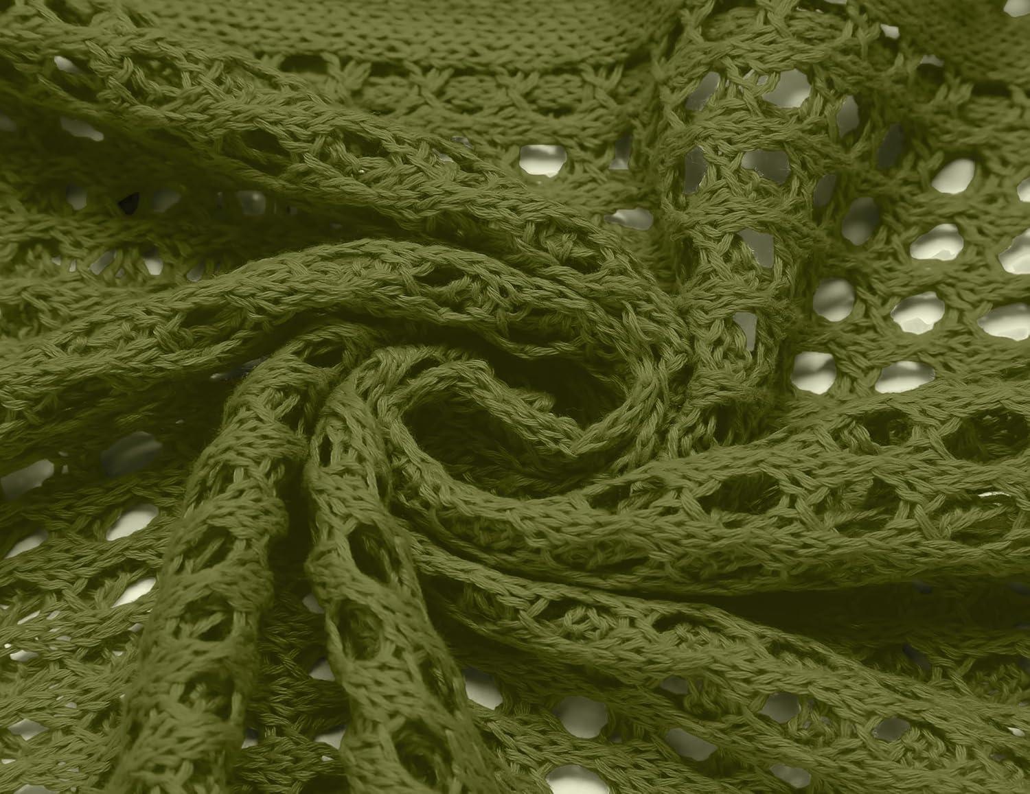 imageZeagoo Womens 2026 Summer Crochet Lightweight Cardigan Short Sleeve Boho Kimono Oversized Open Front Sweater TopsArmy Green