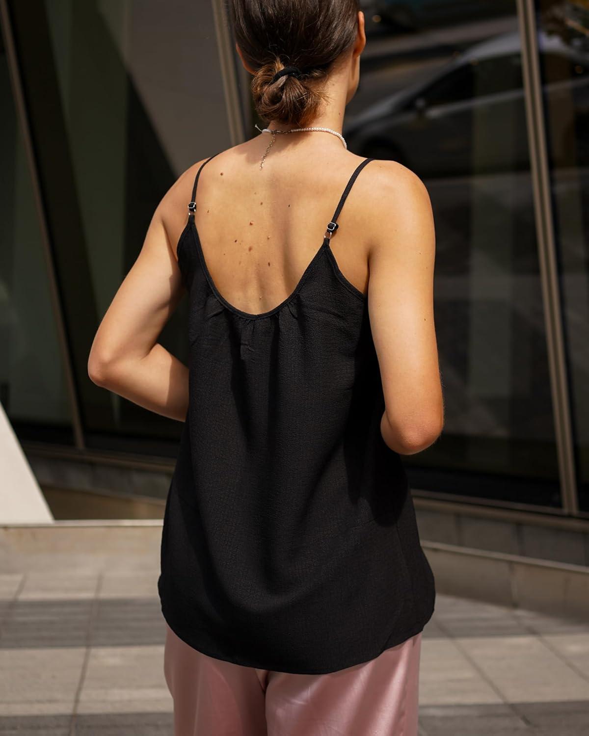 imageZeagoo Womens Summer Sleeveless Tops Scoop Neck Cute Tank Camisole Casual Loose Fit TopsBlack