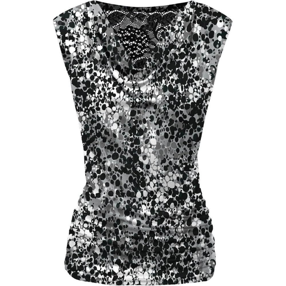 imageZeagoo Tank Top for Women Trendy Going Out Tops Sleeveless Shirts Ruched Business Casual Basic Tunic TopsFloral Cx273