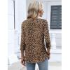 Zeagoo 3/4 Length Sleeve Womens Tops Dressy Casual 2026 V Neck T Shirts Blouses Floral Summer Business Work Basic Tees(Leopard Print)