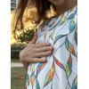 Zeagoo Beach Vacation Clothes for Women Pleated High Neck Flowy Sleeveless Tank Tops Summer Loose Fit Tunic Blouses(Leaf-print)