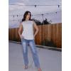 Zeagoo Beach Vacation Clothes for Women Pleated High Neck Flowy Sleeveless Tank Tops Summer Loose Fit Tunic Blouses(White)