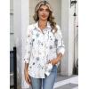 Zeagoo Button Down Shirts for Women 3/4 Sleeve Tops V Neck Collared Blouses Business Casual Outfits S-2XL(Bf290)